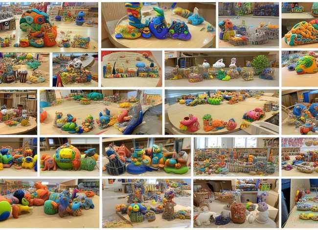 儿童粘土手工图片，儿童粘土作品图片大全 手工