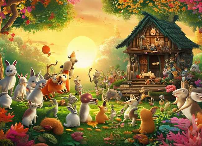 儿童故事《森林大聚会》 - 森林大聚会小故事