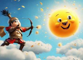 后羿射日的故事搞笑版；后羿射日的故事搞笑版图片