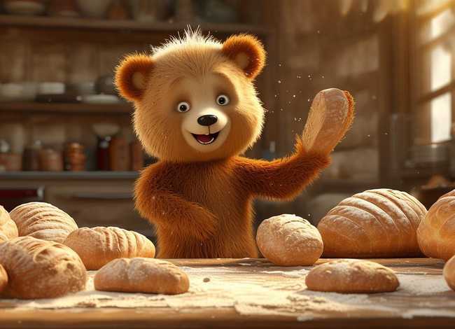 小熊数面包绘本 绘本故事小熊数面包