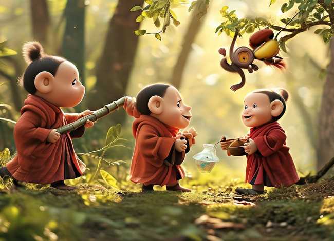 儿童故事三个和尚和猴子（少儿故事三个和尚）