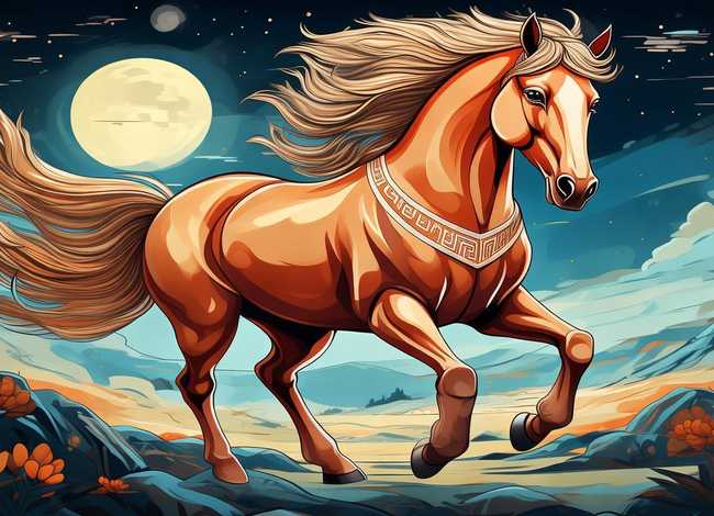 十二生肖动物故事、十二生肖动物故事-马