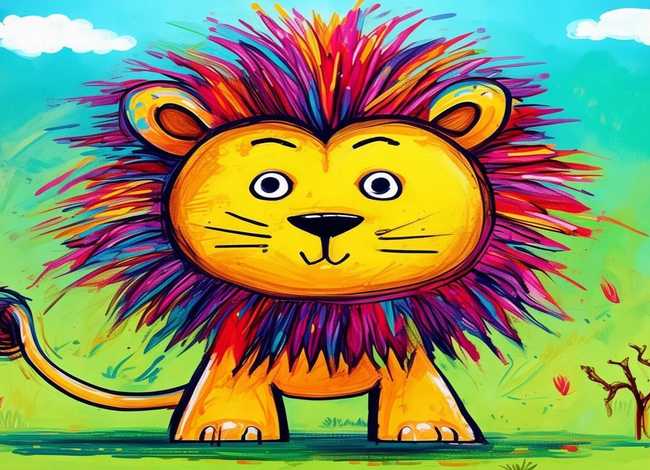 狮子儿童画,狮子儿童画简笔画 狮子儿童画,狮子儿童画简笔画