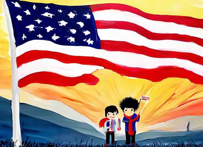 爱国故事儿童绘画 - 爱国故事绘画作品 爱国故事儿童绘画 - 爱国故事绘画作品