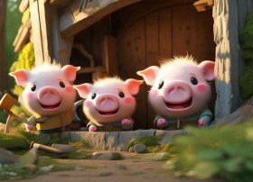 儿童故事三只小猪带拼音 - 三只小猪的真实故事带拼音