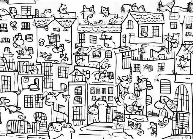 野猫的城市绘本图片、野猫的城市简笔画绘本图片 野猫的城市绘本图片、野猫的城市简笔画绘本图片