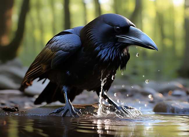 儿童故事乌鸦喝水的字句 - 乌鸦喝水的故事10字