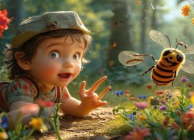 儿童故事我的爸爸是一只小虫子；我的爸爸是一只小蜜蜂