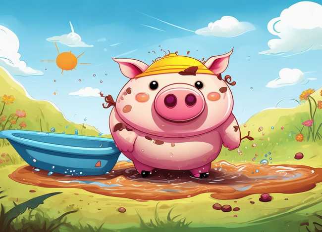 小猪不爱洗澡故事绘本带拼音版 - 小猪不爱洗澡故事绘本带拼音版图片