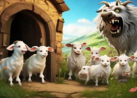 七只小山羊的儿童故事；幼儿故事七只小山羊和一个大灰狼