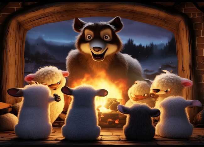 儿童睡前故事狼和七只小羊故事，狼和七只小羊的故事视频睡前故事