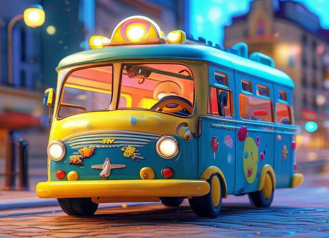 奇奇当司机儿童睡前故事，宝宝巴士奇奇妙妙当出租车司机