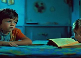 广播 故事 广播故事 男孩 女孩 蓝色 男孩慢半拍