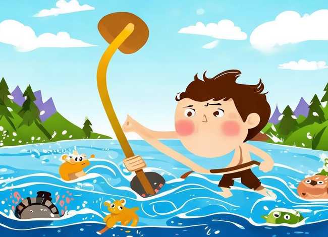 大禹治水儿童故事图片 - 大禹治水的图片儿童版