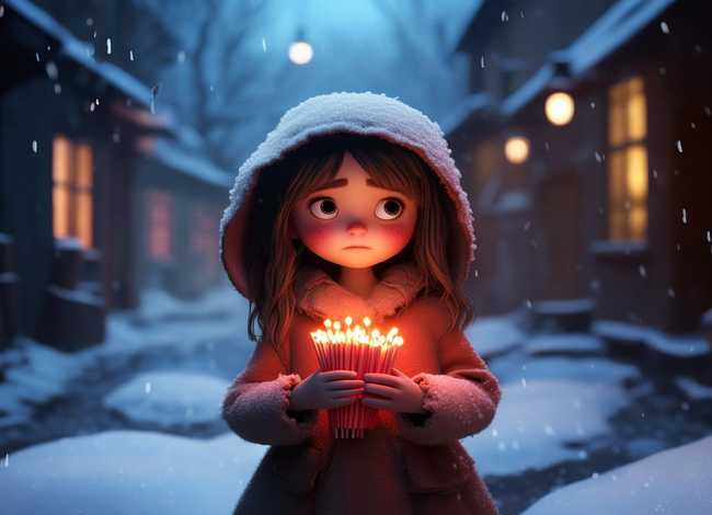 卖火柴的小女孩儿童故事动画；卖火柴的小女孩的故事视频,动画片