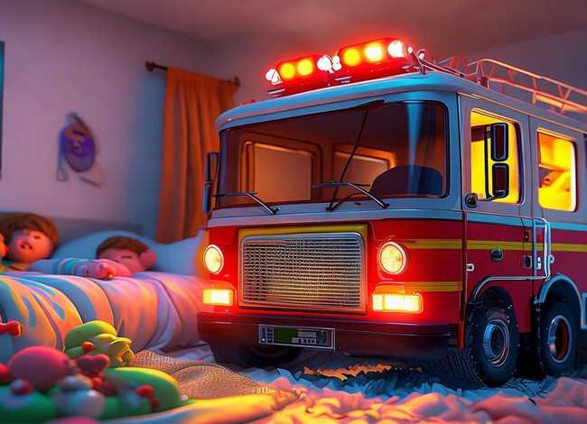 儿童睡前消防小故事文字，睡前小故事 消防车