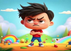 爱生气的小孩儿童故事视频 - 爱生气的小男孩故事视频