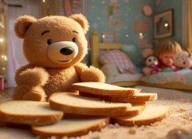 儿童故事小熊数面包文本 宝宝睡前故事小熊数面包