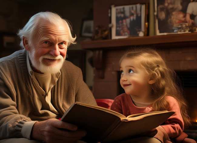 儿童讲故事的爷爷 - 爷爷讲故事的照片 儿童讲故事的爷爷 - 爷爷讲故事的照片