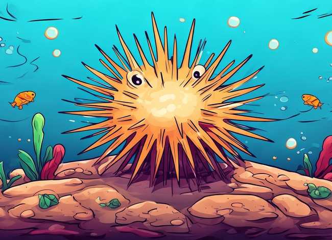 海胆儿童画 海胆简笔图画 海胆儿童画 海胆简笔图画