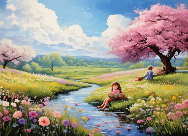 春天的故事绘画图片 春天的故事绘画图片大全A3纸上面 春天的故事绘画图片 春天的故事绘画图片大全A3纸上面