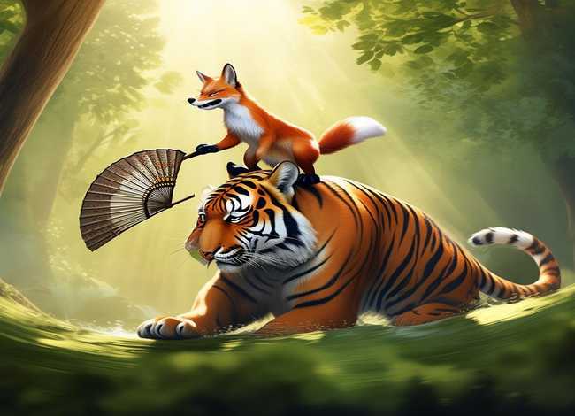 儿童成语故事狐假虎威绘本、狐假虎威成语故事表演剧本