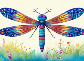 蜻蜓儿童画范画；蜻蜓儿童画范画图片