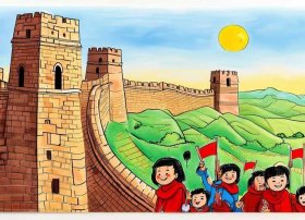 爱国儿童画一等奖超级好看（爱国儿童画一等奖超级好看有长城）