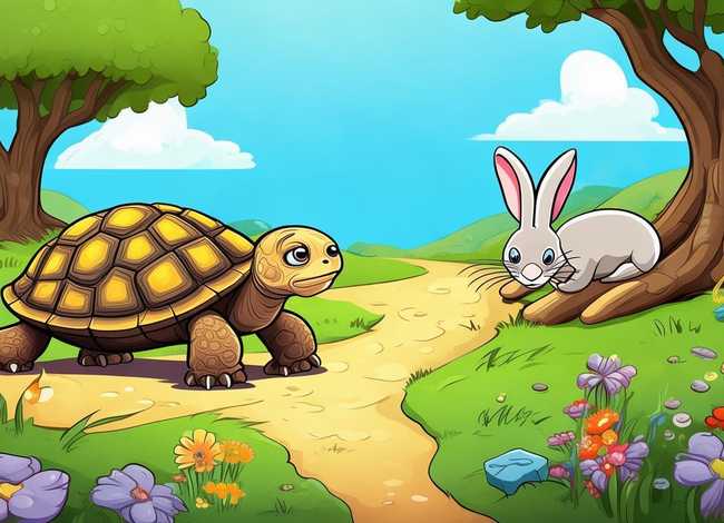 幼儿故事龟兔赛跑文字 - 幼儿故事龟兔赛跑文字图片