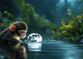 小猴子捞月亮故事完整版，小猴子捞月亮的故事告诉我们什么道理