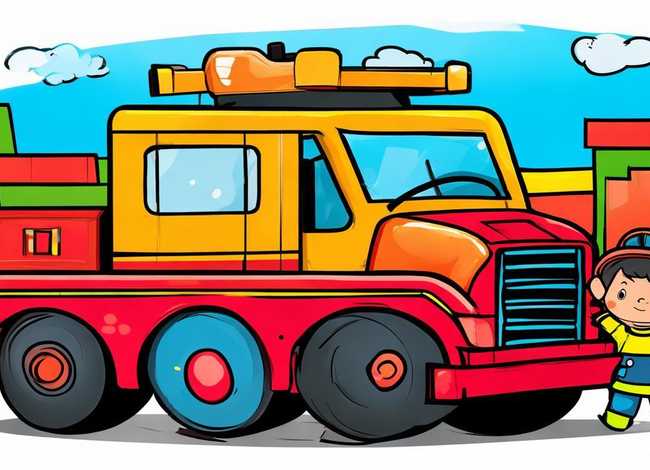 儿童消防车简笔画、儿童消防车简笔画怎么教,有哪些简单易学的步骤？