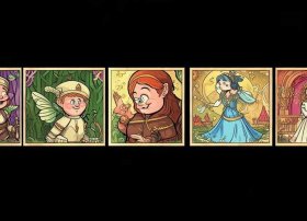 童话故事连环画四格画 连环画4张故事简笔画 四格