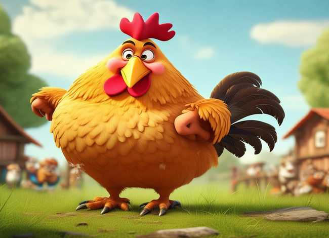 儿童故事吹牛的公鸡 - 吹牛的公鸡寓言故事告诉我们
