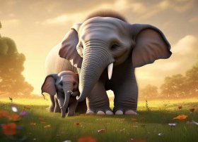 小故事大象；大象小朋友故事