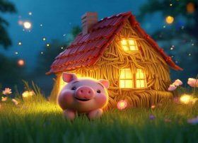 儿童睡前故事小猪盖房子 - 睡前小故事小猪盖房子