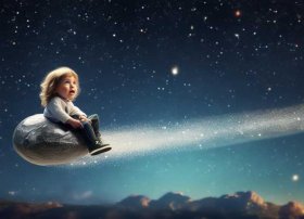 儿童故事乘流星回家、幼儿故事乘流星回家