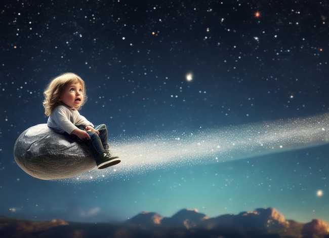 儿童故事乘流星回家、幼儿故事乘流星回家