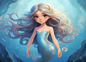 海的女儿童话故事图片大全 - 海的女儿童话插图简笔画