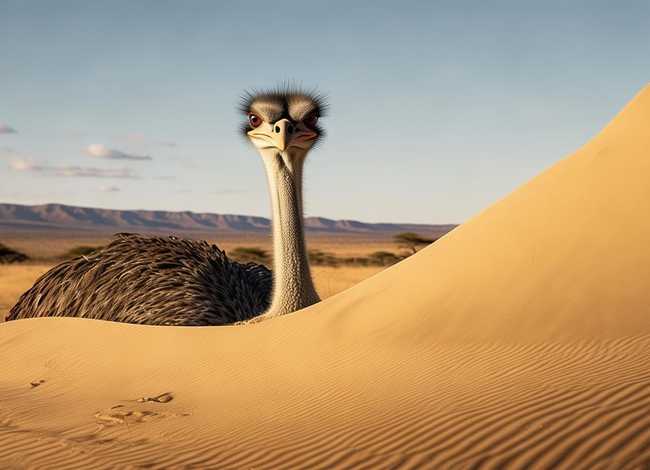 鸵鸟把头埋起来的故事；鸵鸟把头埋起来的故事是什么