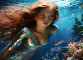 海的女儿童话故事原文ppt，海的女儿图文ppt