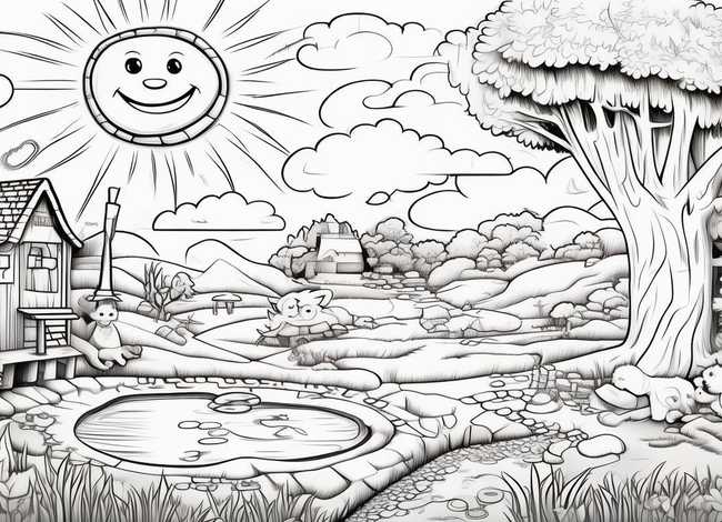 儿童故事填色画图片大全可打印免费(故事填色模板) 儿童故事填色画图片大全可打印免费(故事填色模板)