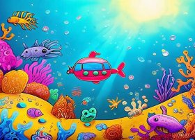 海底儿童画的图片、海底儿童画的图片怎么画