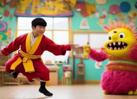 儿童孙悟空打妖怪视频、孙悟空打妖怪儿歌视频老师表演