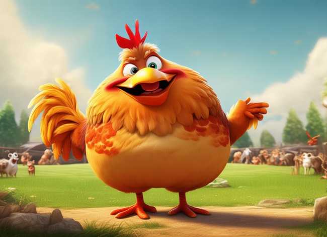 儿童故事吹牛的公鸡 - 吹牛的公鸡寓言故事告诉我们