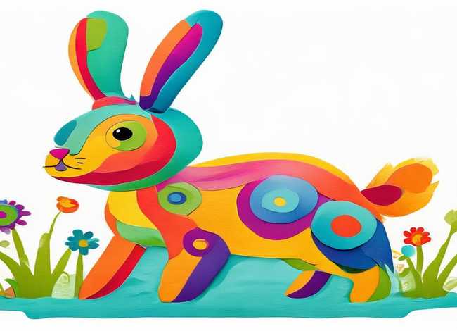 儿童兔子手工画简单 儿童兔子手工画简单图片