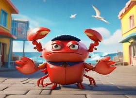 儿童故事螃蟹当保安，螃蟹幼儿故事