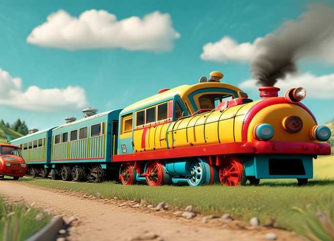 儿童故事火车撞上小汽车（小火车撞汽车事故视频）