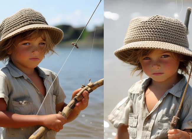 儿童渔夫、儿童渔夫帽裁剪图