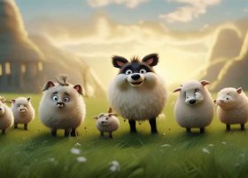 7-12岁儿童故事狼和七只小羊 - 故事表演狼和七只小羊