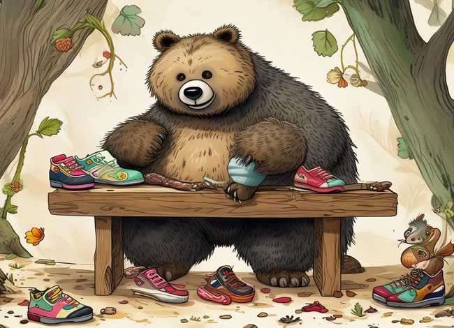 笨熊买鞋的故事儿童；大笨熊买鞋子的故事